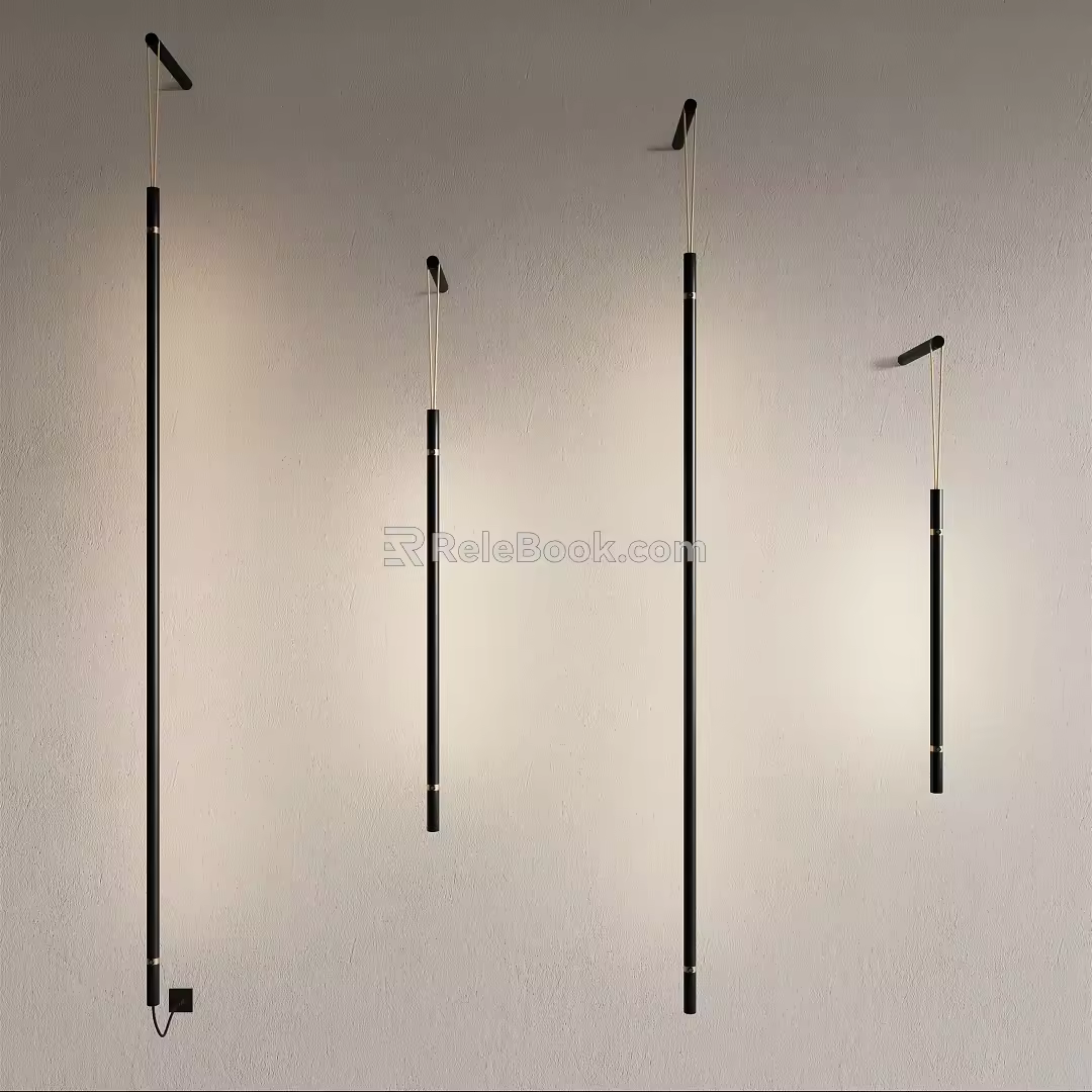 Modern wall lamp wall lamp combination 3d model