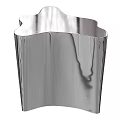Modern Elegant Dining Table Decor With Silver Metal Wavy Edge Containers