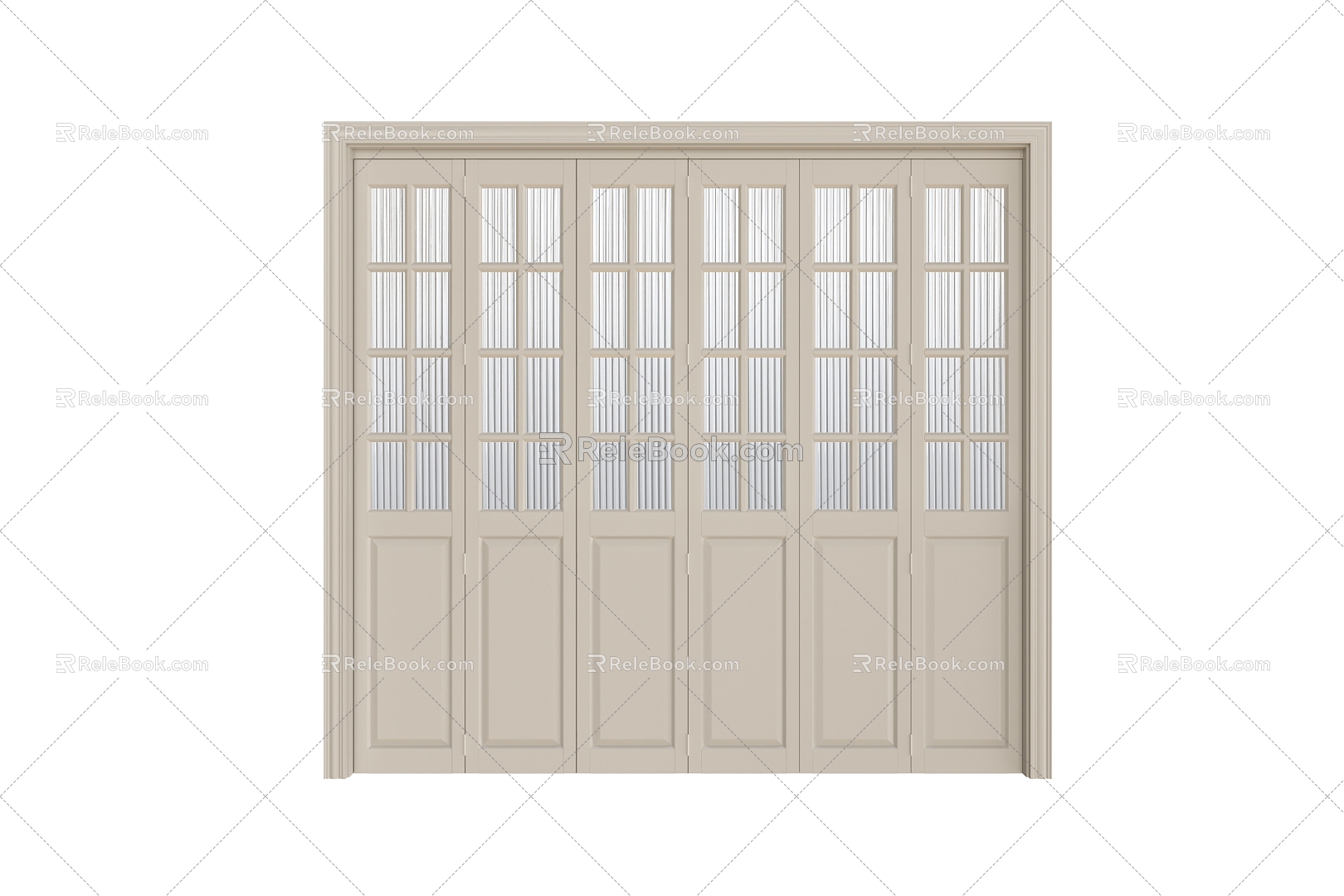 Glass check core door 3d model