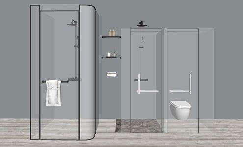 Modern shower room 3d model