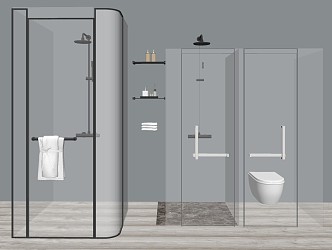 Modern shower room 3d model