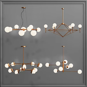 Modern chandelier 3d model