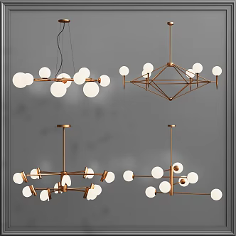Modern chandelier 3d model