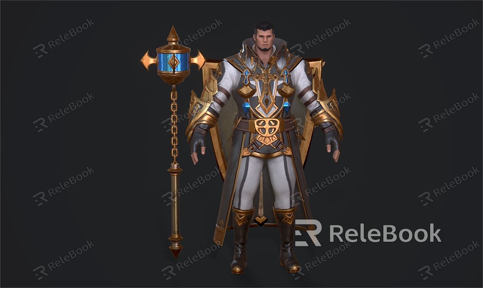 Cartoon Warrior Anime Male Warrior model