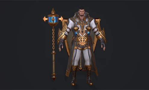 Cartoon Warrior Anime Male Warrior 3d model