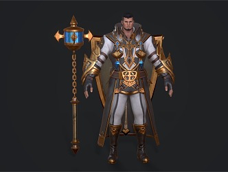 Cartoon Warrior Anime Male Warrior 3d model