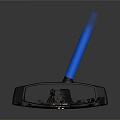 Modern Black Base With Blue Elongated Bar Electronic Device Component Structure