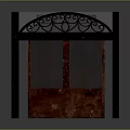 Ornate Decorative Frame Structure With Intricate Carvings Lattice Panels And Red Marble Base