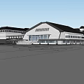 Chinese Style Modern Office Building with Traditional Roof Multi Storey Design and Front Steps