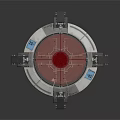 Osteonic Advanced Mechanical Device With Circular Structure Red Core And Control Panel