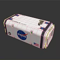 White NASA Technological Device Featuring American Flag And Control Interfaces On Gray Background