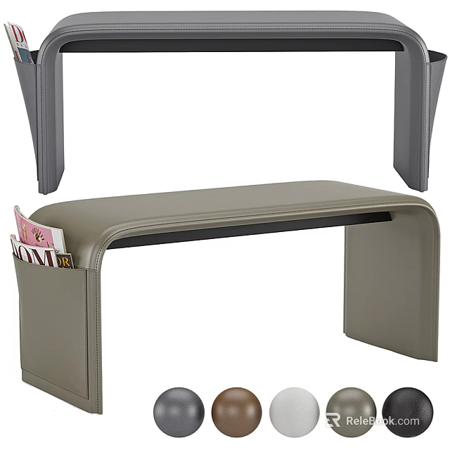 Ergonomic Gray Public Chair With Curved Design And Side Storage Pockets 3d model 