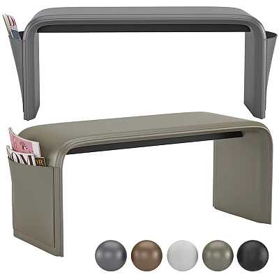 Ergonomic Gray Public Chair With Curved Design And Side Storage Pockets 3d model