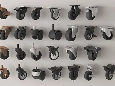 Various Types Of Rubber Tires With Different Sizes Designs And Durable Features 3d model