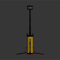 Yellow Tripod Stand With Black Top Device For Measurement Or Lighting