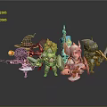 Modern Game Characters Cartoon Characters Virtual Characters Fantasy Characters Magic Characters Virtual Characters Animation Characters 3d model