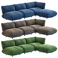 Modular Sectional Sofa With Various Colors For Comfortable Multi Seat Living Room 3d model
