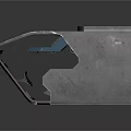 Futuristic Cockpit Design With Transparent Enclosure Metallic Frame And Controls