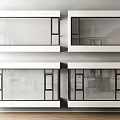 modern windows floor-to-ceiling windows casement windows broken bridge aluminum windows balcony windows 3d model
