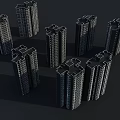 Modern High Rise Residential Buildings With Brown And White Exterior Design
