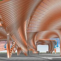 Rotating Grid Corridor 3d model