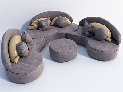 Modern Combination Sofa Special-shaped Sofa 3d model