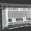 Curved Red Furniture With Golden Cushions Gray Frame White Gold Striped Red Diamond Patterned Background