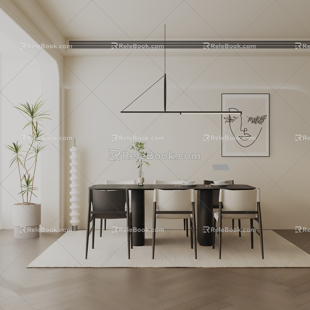 Table combination 3d model