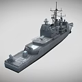 Donald Cook DDG-75 Destroyer Warship Cruiser Frigate Ship Carrier Low Face Number Low Model Film and Television Realism 3d model