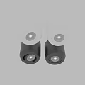 White And Black Modern Recessed Downlights Spotlights With LED Bulbs And Sleek Design