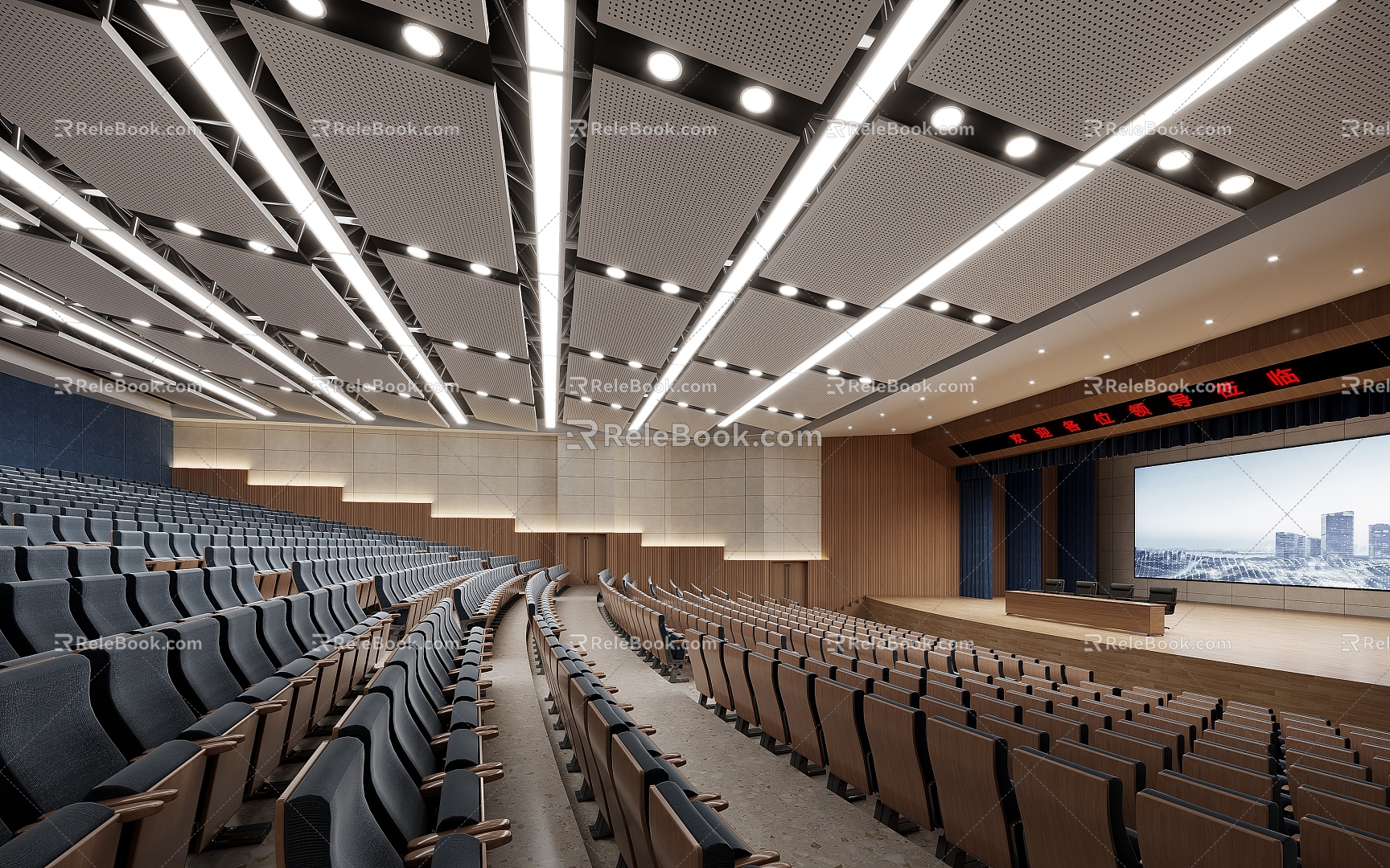 Lecture Hall Academic Lecture Hall Theater Theater Multi-function Hall 3d model