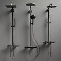 Modern Bathroom Shower Systems With Fixed Heads And Handheld Sprayers 3d model