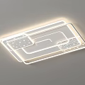 Modern Rectangular Acrylic Ceiling Light With LED Illuminated Sleek Geometric Design