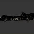 Iconic Black Batmobile Featuring Bat Wing Design Turbo Engine And Yellow Lights 3d model