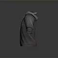 Gray Casual Hoodie With Drawstring Long Sleeves And Knit Texture