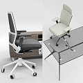 Modern Table and Chair Combination ACTIU TNK500 ARKITEK Office Open Space 3d model