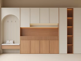 Middle-ancient style shoe cabinet 3d model