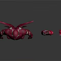 Iron Man 3D Model With Red And Gold Armor Back Wings And Accessories