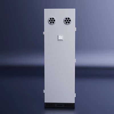 Modern Vertical Air Conditioner Fan Featuring Ventilation Grilles And Control Panel 3d model