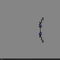 Decorative Bow Weapon With Black Ornamental Details Purple Patterns And Red Central Section Design