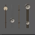 Modern Wall Mounted Lamps With Metal Frame And Round Shades For Minimalist Decor