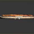 Delicious Hawaiian Pizza Topped With Ham And Pineapple On Wooden Plate With Paper Towel