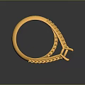 Elegant Gold Fashion Ring With Orange Gemstones And Intricate Decorative Setting