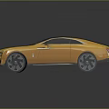 Yellow Luxury Car With Black Roof And Modern Sleek Design Elements