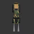 Military Camouflage Off Road Vehicle With Large Wheels And Tactical Design