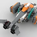 LEGO toy blocks sci-fighter futuristic aircraft sci-fi aircraft 3d model