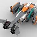 LEGO toy blocks sci-fi fighter futuristic aircraft sci-fi aircraft 3d model