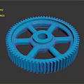 Blue Essential Precision Mechanical Gear Component for Hardware Tools Industrial Applications 3d model