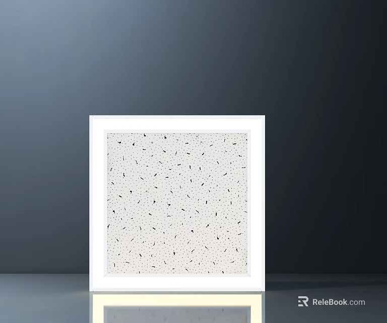 Square Ceiling Panel With Speckled Surface 3d model 