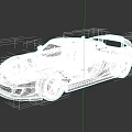 White Sports Car With Sleek Aerodynamic Body And Black Alloy Wheels